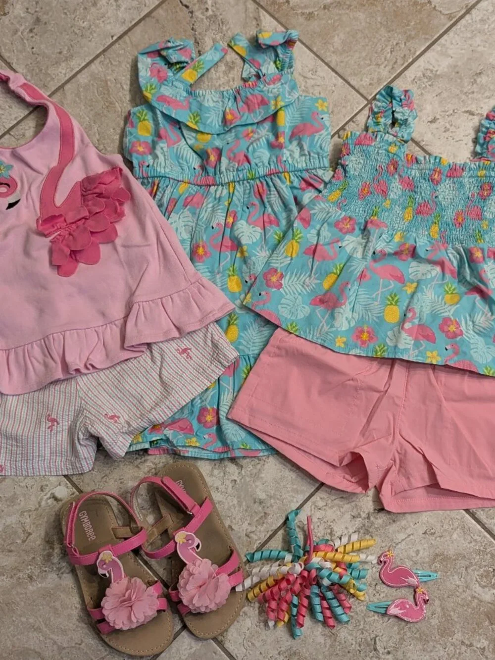 Sz 5T Gymboree Flamingo outfit collection